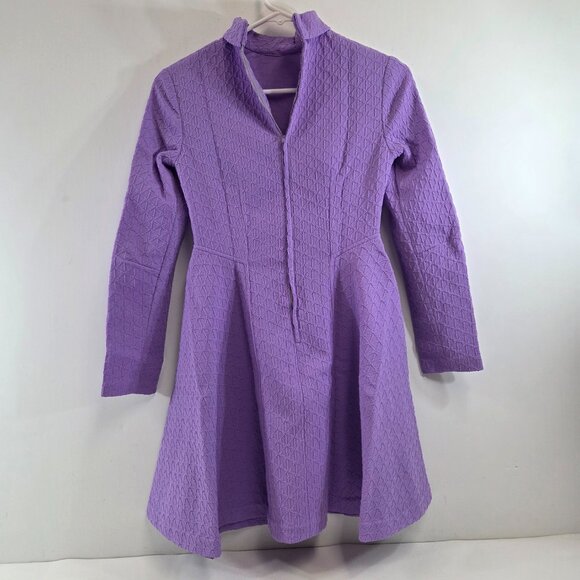 Vintage Handmade Fit and Flare Dress in Light Purple - Picture 4 of 8